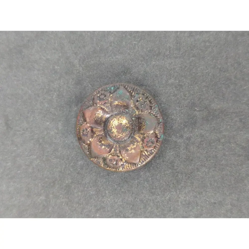 LOT N of 10 Antique Vintage Victorian Brass Mixed Materials Buttons ESTATE FIND